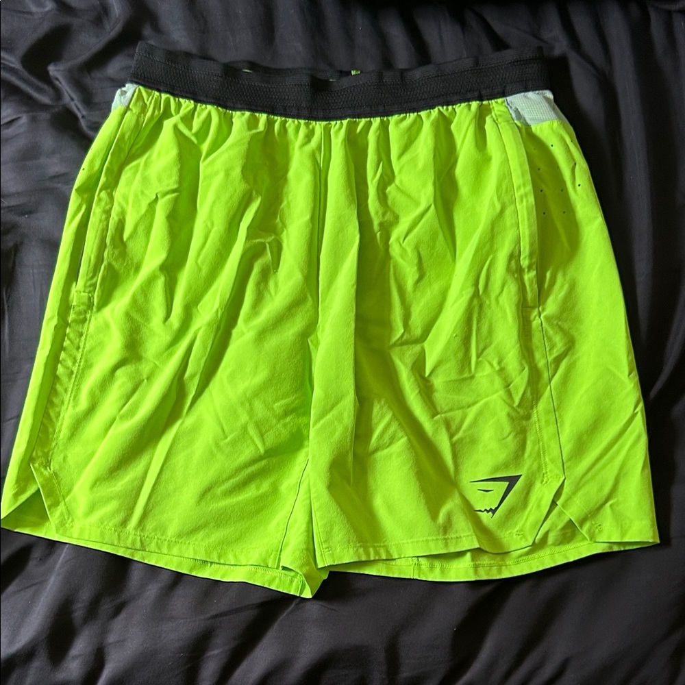 Men's Neon Green Gymshark Athletic 7” Shorts